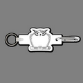 Key Clip W/ Key Ring & Owl (Detail Outline) Key Tag